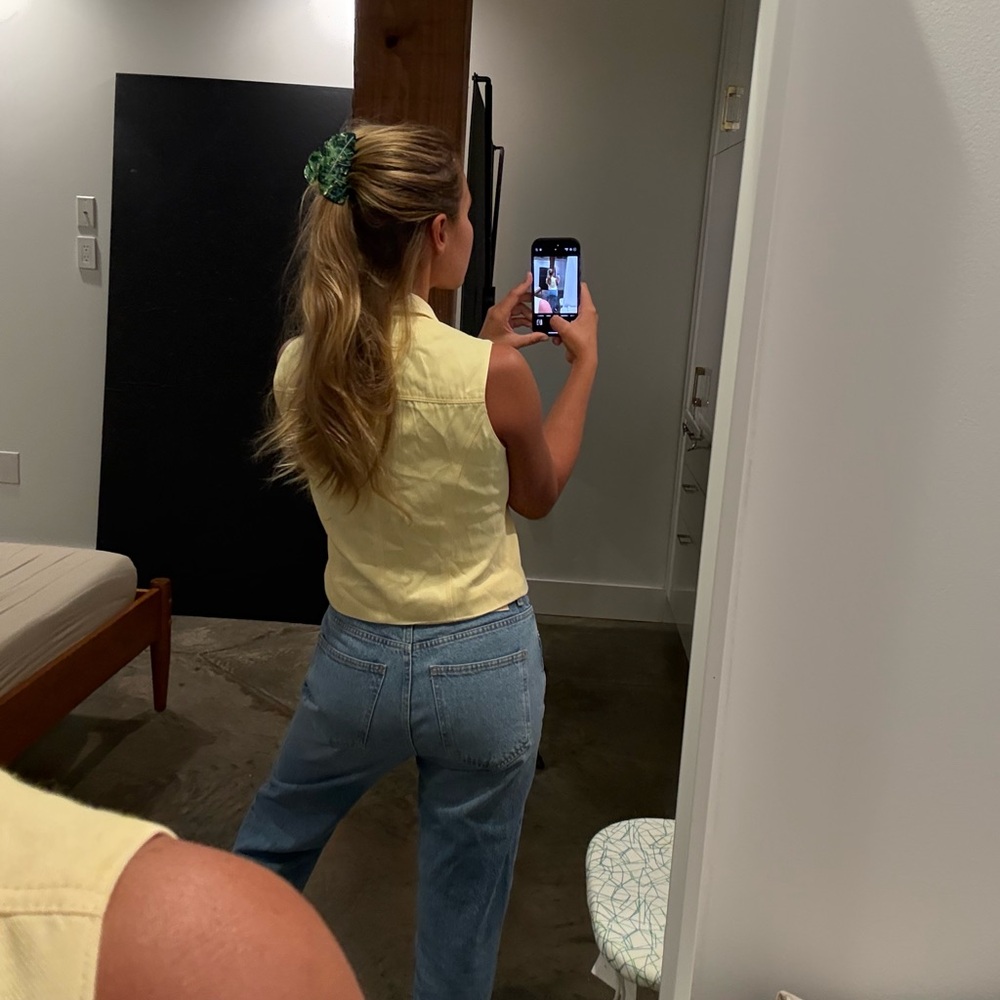 Vintage Elliott Lauren Butter Yellow Vest